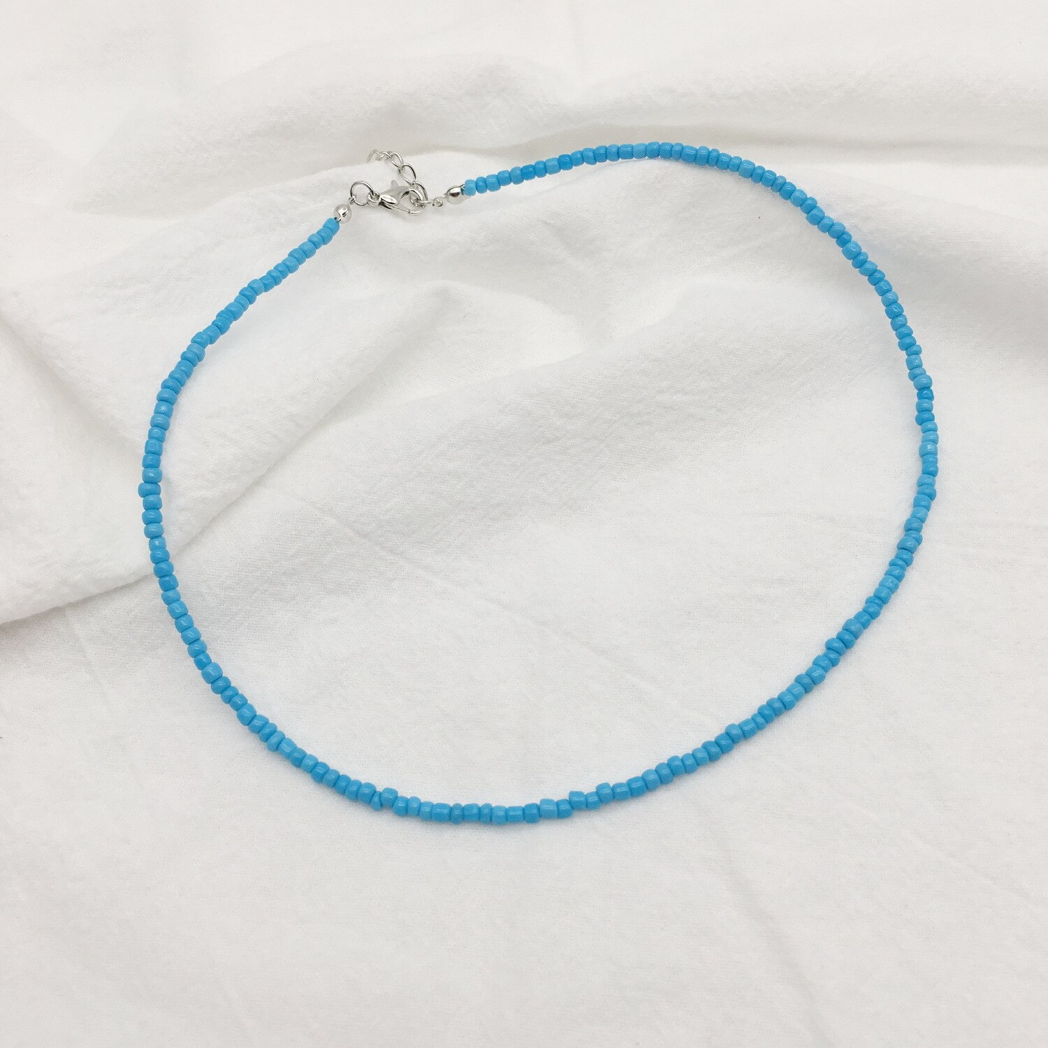 Proste koraliki Strand naszyjnik kobiety String z koralikami krótkie Choker naszyjnik biżuteria Chokers naszyjnik prezent plaża biżuteria Bijoux: 5