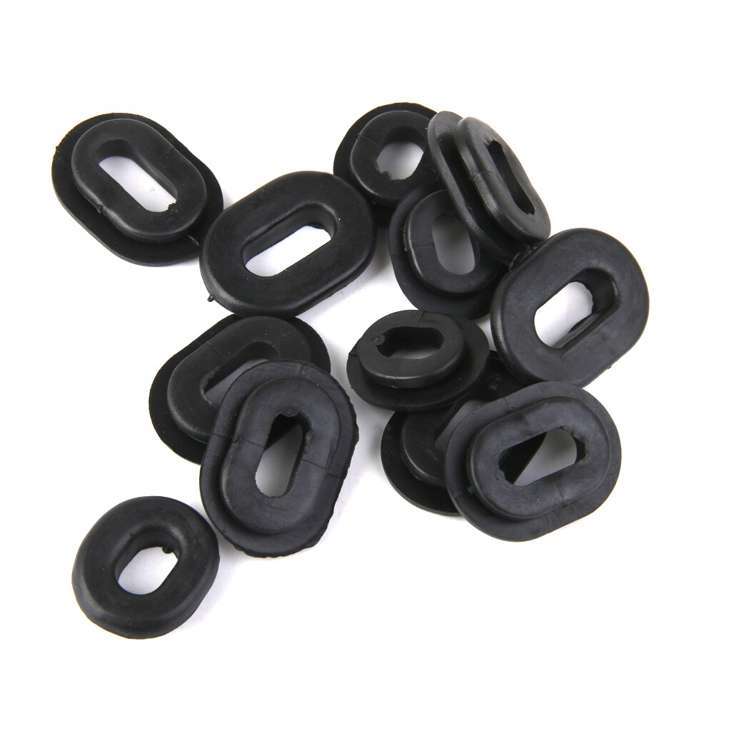 12pcs Rubber Grommets Motorcycle Side Cover Rubber Grommets Head Gasket Fairings Sets For Honda CG125 Side Panel Cover Grommets