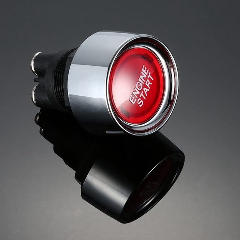 Motor Knop Auto Dc 12V 24V Auto Start Motor Knop Lichtschakelaar Knop Start Contactslot Voor Racing