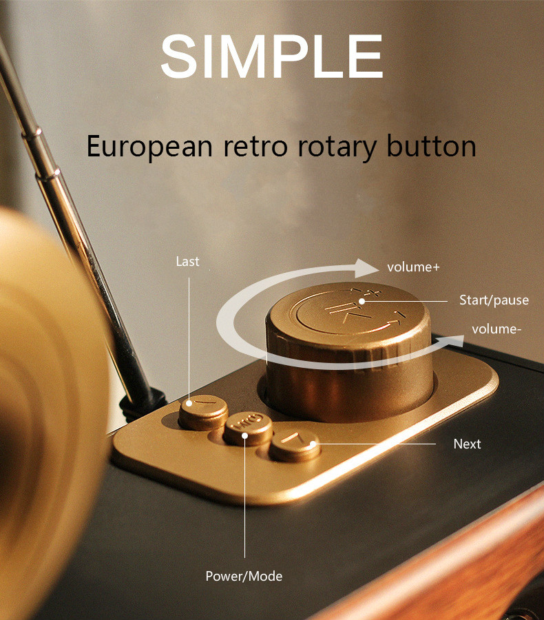 Leistungsstarker retro-bluetooth-lautsprecher mit 10w bluetooth-lautsprechern, superbass 3d surround-sound, subwoofer, usb- und tf-kartenunterstützung sowie radio