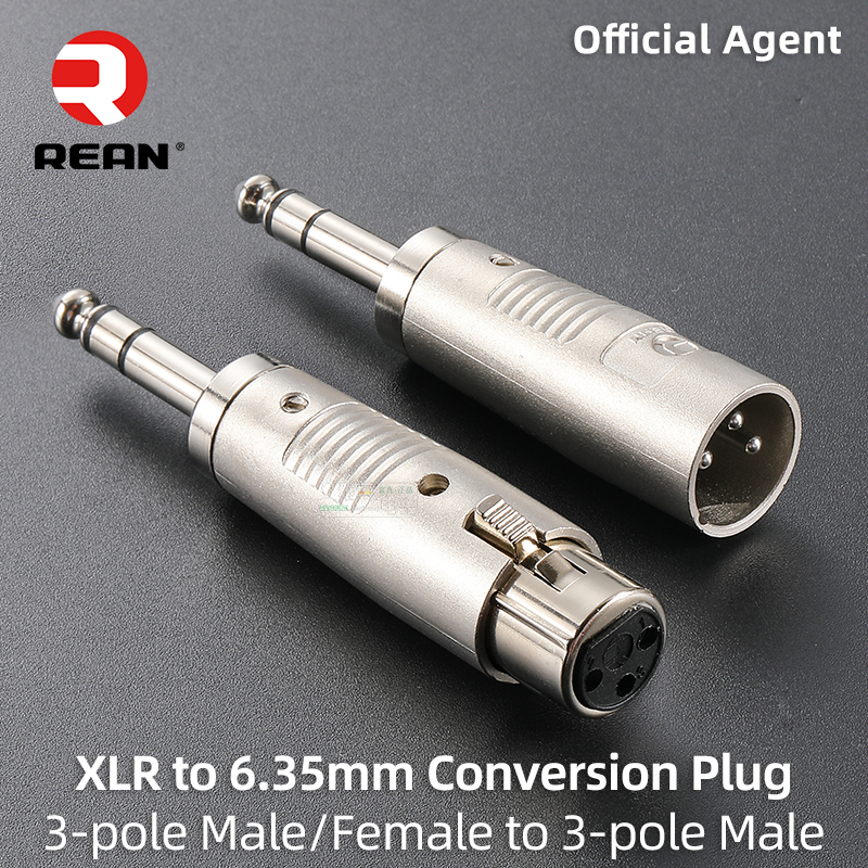 NEUTRIK's REAN Audio Video Conversion Adapter XLR to XLR, XLR to RCA, XLR to 6.35, 6.35 to RCA Female, 6.35 Female, 6.35 to 3.5