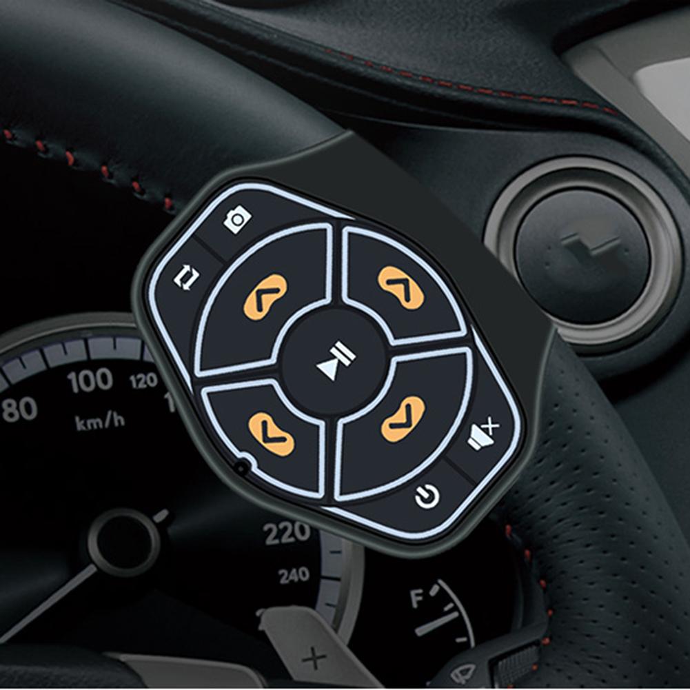 Auto Stuurwiel Draadloze Bluetooth Handsfree Multimedia Knop Afstandsbediening Voor Media Afspelen Compatibile Auto Accessoire