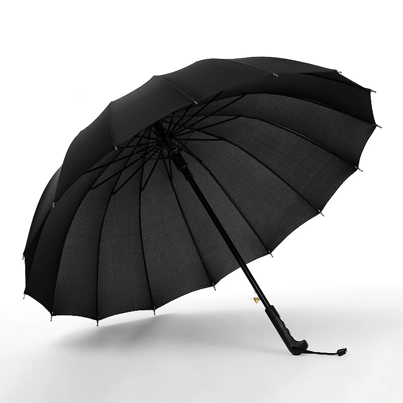 Rainbow Umbrella Rain Women Colorful Long Handle Umbrellas 16K Windproof Travel Light Guarda Chuva Golf Clear Umbrella: Black