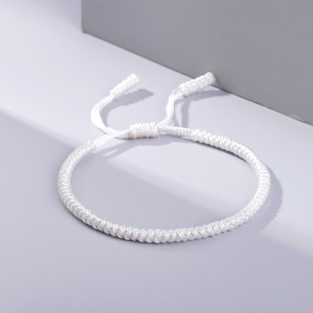 Zwart-witte armbanden voor koppels Verstelbare maat Handgemaakte armband Dames Heren Gelukspolsbandje Charme Bescherming Liefde Sieraden