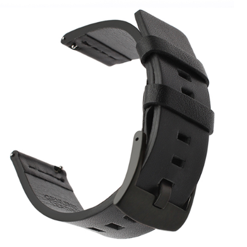 Lederen band voor OnePlus Watch 2/46 horlogeband voor OPPO Watch X/4 Pro vervangende armband voor Realme Watch 3 2 S Pro polsband: Steenkool zwart