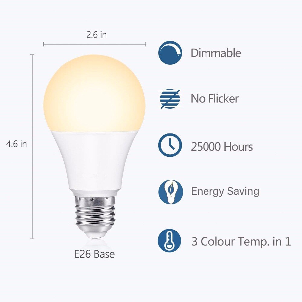 RF LED Bulb to work with Remote Control (Not including Remote)
