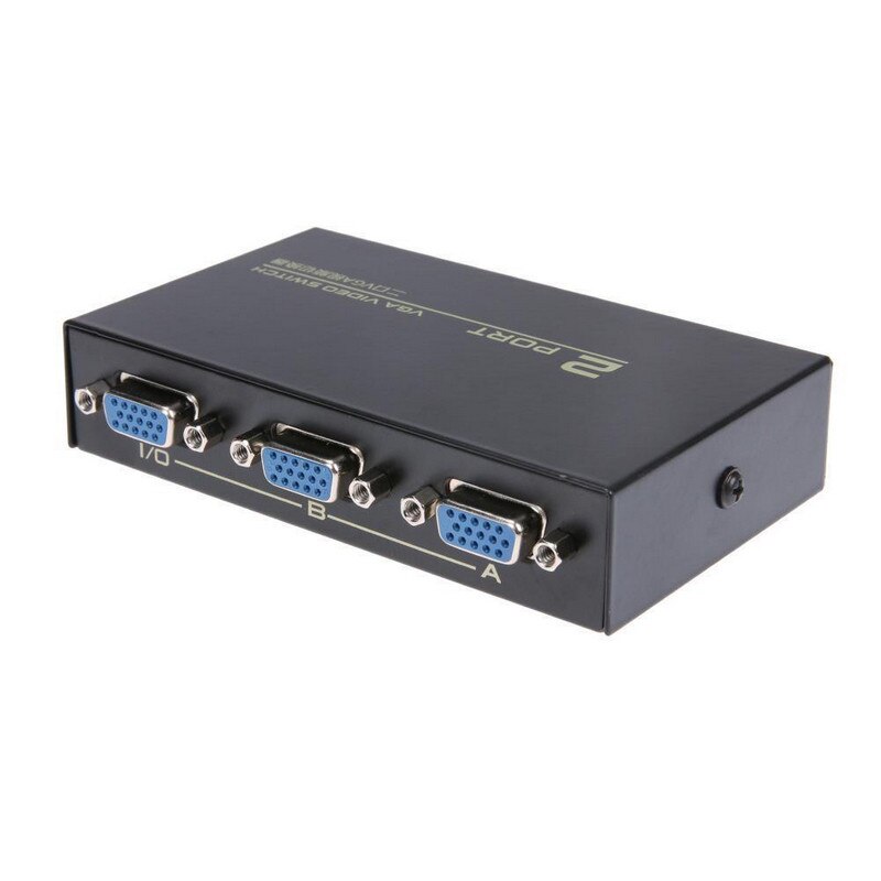 Mayitr 15HDF 2-Poort VGA Video Schakelaar 2 IN 1 OUT 130MHZ VGA Switcher Selector Box voor PC laptop Desktop Monitor TV