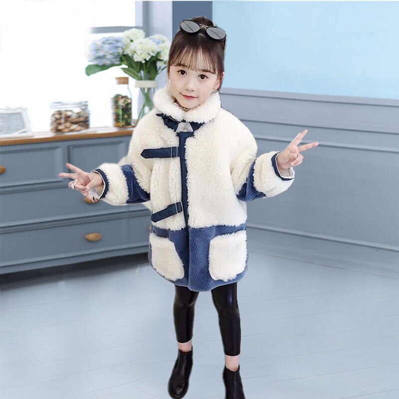 Meisjes herfst winter stiksel dikke en mooie warme wollen jas jas: 10