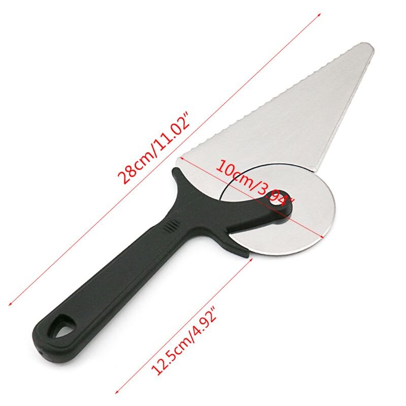 3 in 1 Pizza Cutter and Server Slicer Extra Sharp Stainless-Steel Wheel Blade An N1HA