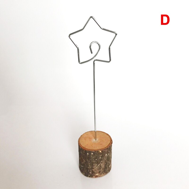 Nyligt 10 stk rustikke træ placerings kortholder med hvirveltråd træ bundbord nummer til bryllupsbord navn nummer tegn t: D