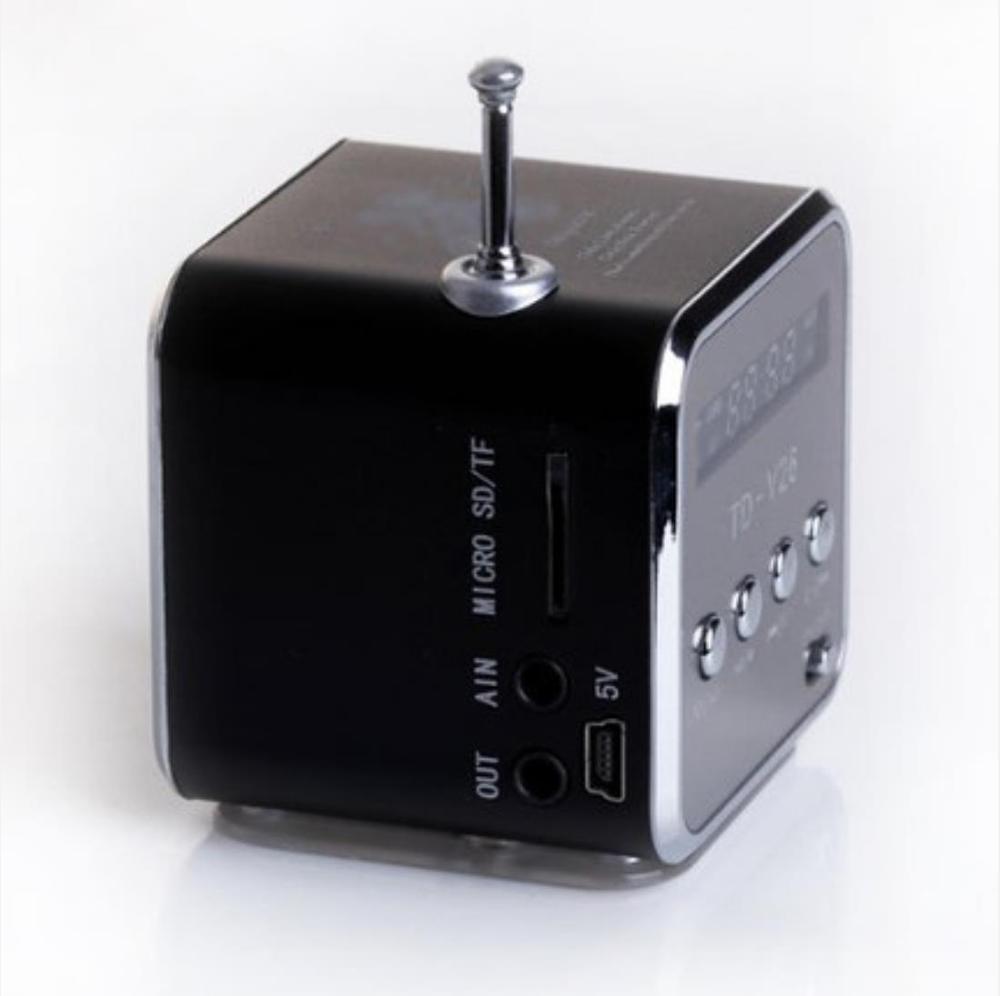 Dawupine TD-V26 Mini MP3 Speler TF Card USB Disk Micro SD Card FM Radio Line In/Out Klankkast digitale Draagbare Luidspreker