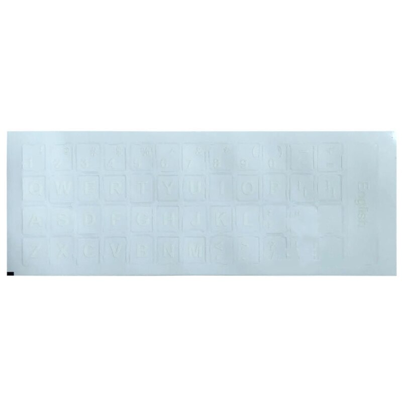 Replacement Keyboard Sticker English Letter Film Keypad Cover Sticker Suitable for Tablet PC Laptop Gaming Keypads: W