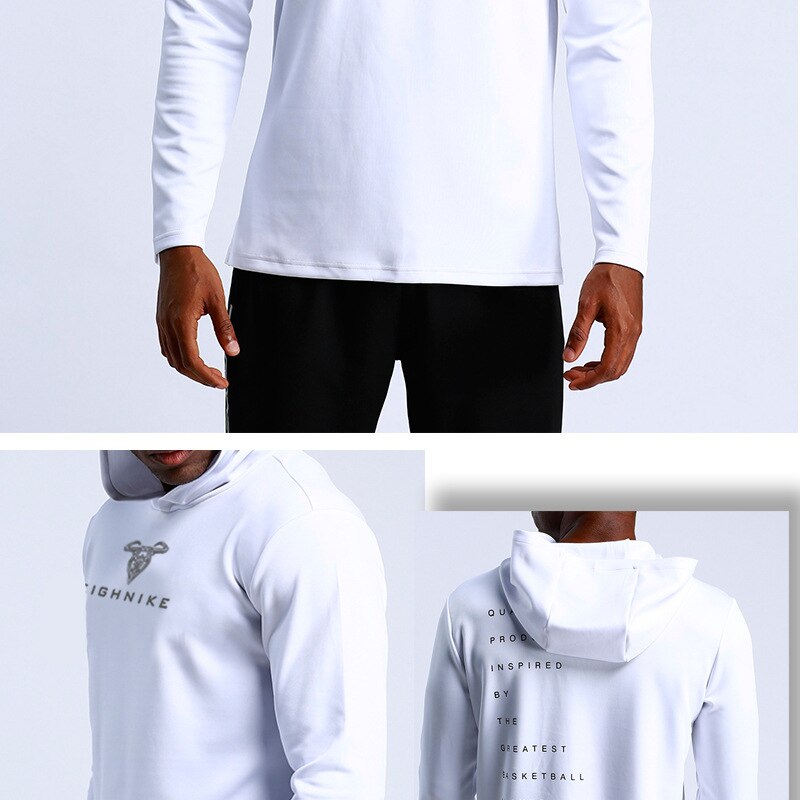 Men Sports Running T-shirts Quick Dry Long Sleeve Hoodies Loose Fitness Tee Top Basketball Jogging Homme Tshirt Gym Sportswear