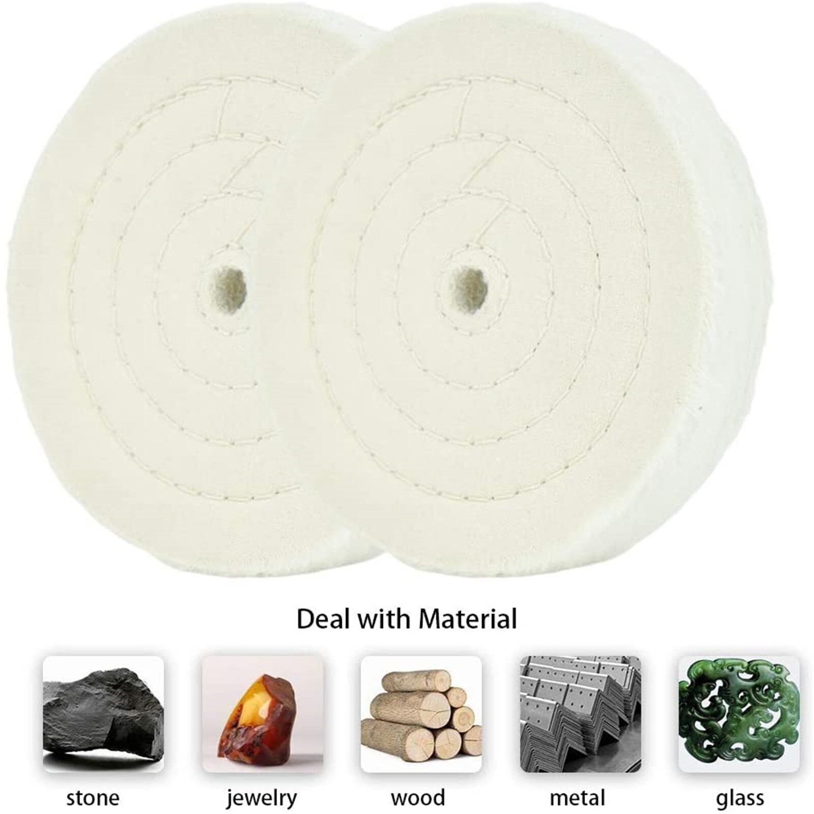 Spiral Stitched Polishing Disc Mirror Polishing Disc 6 Inch (70 Layers) for Tabl