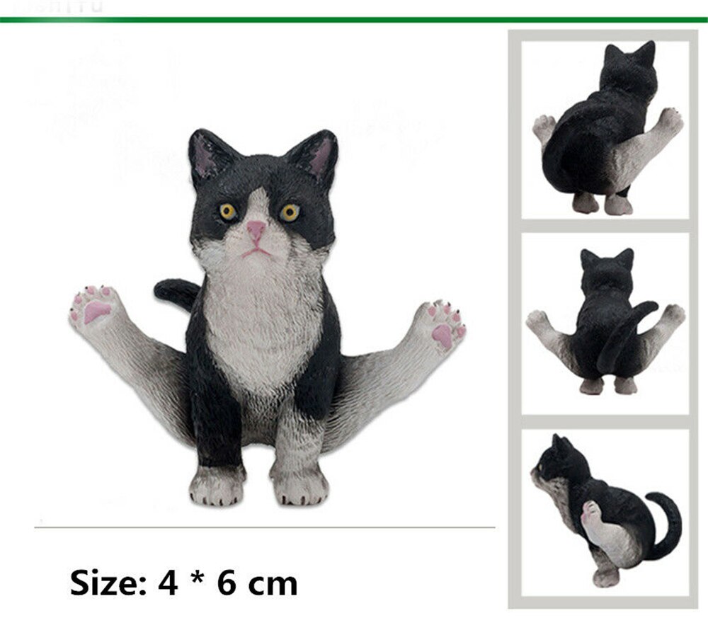 EDAGE Animal FigureKitten Puppy Domestic Dog Pug Doberman Spaniel Black Cat Sports Series Decoration Toy