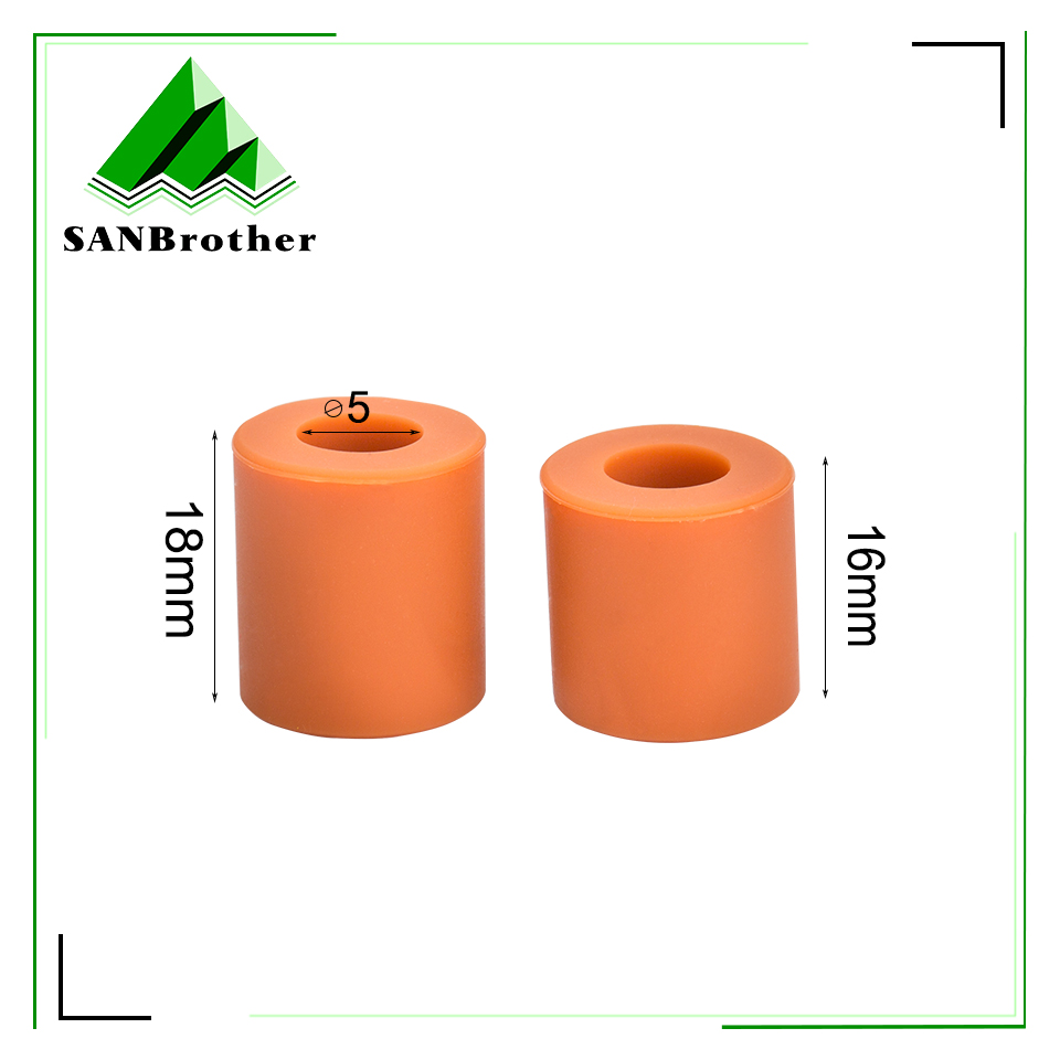Piezas de impresora 3D, espaciador sólido de silicona de alta temperatura, columna de nivelación de cama , 3 piezas de largo + 1 pieza corta para CR-10/ CR10S Ender-3