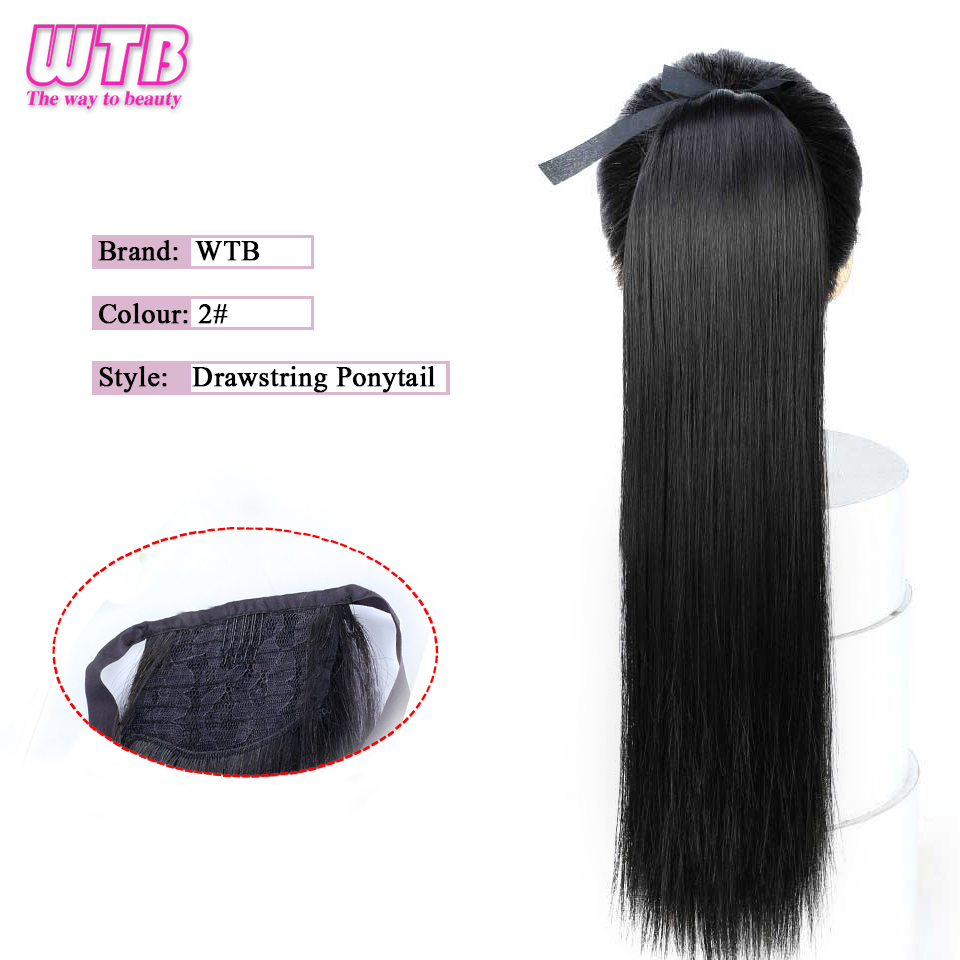 WTB-coletas rizadas cortas sintéticas para mujer, coletas onduladas con cordón resistente al calor, color negro y marrón: T1B / 27