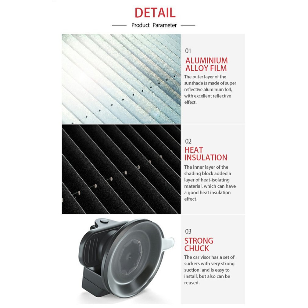 Car Windshield Sunshade Cover Automatic Retractable Sunblind Sun Protection With Suction Cup for Car Window Windshield Sun Shade