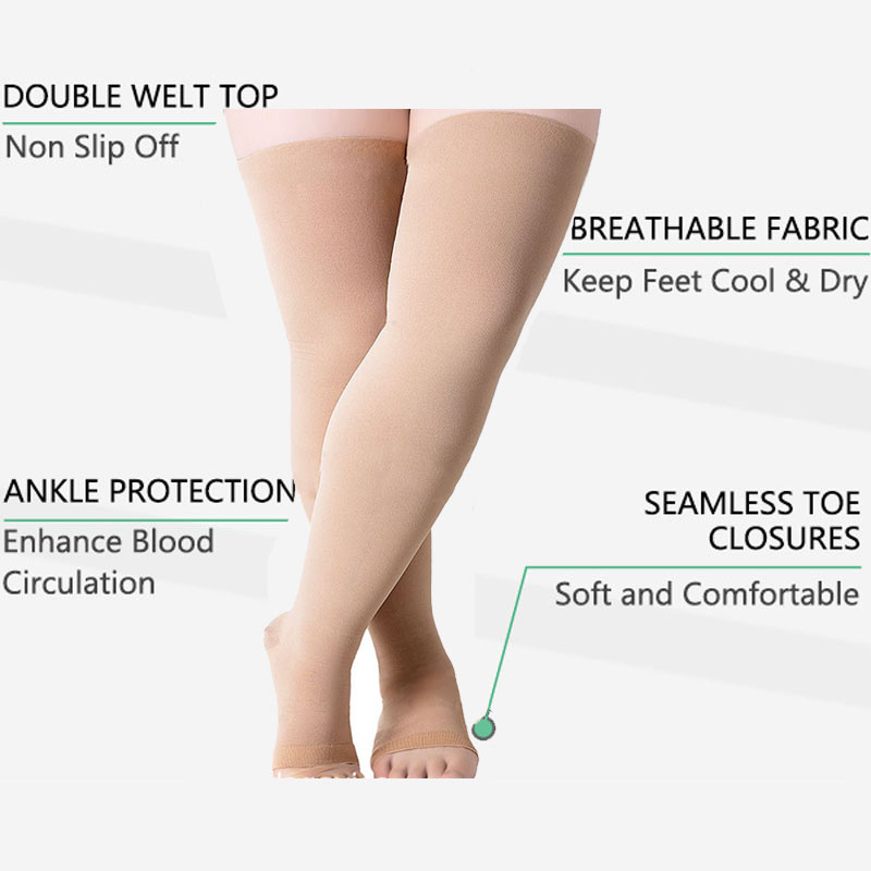 Taglie forti 1 paio di calze a compressione da donna e uomo, calze a compressione, calzini unisex antistress