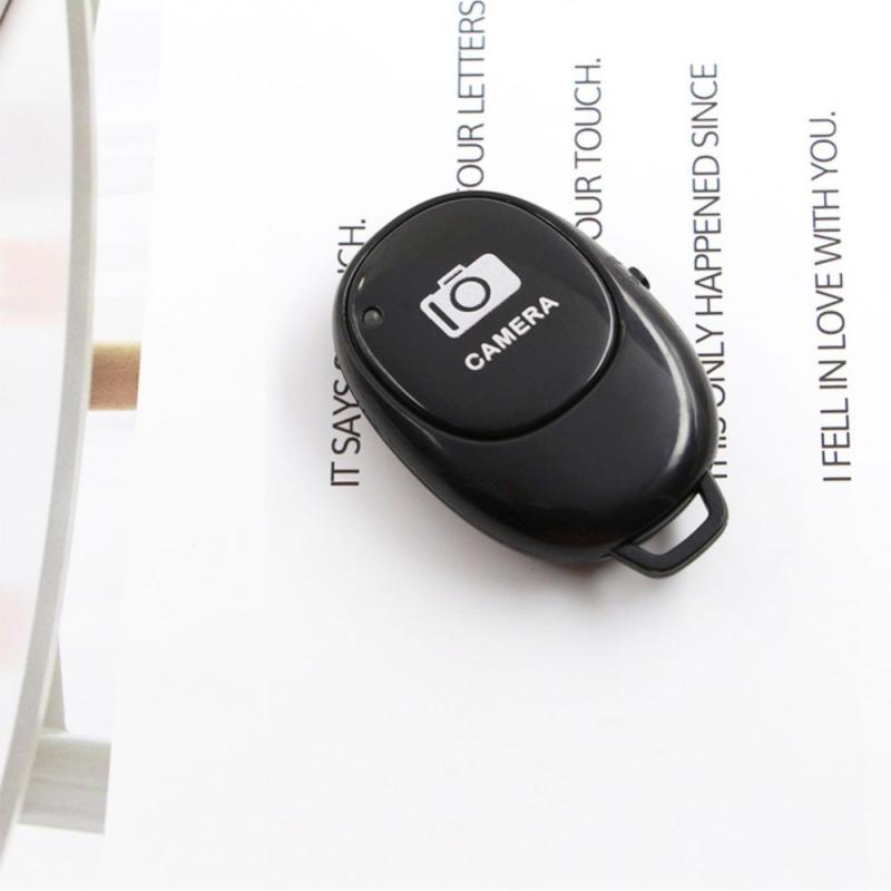 Kamera Auslöser Fernbedienung Bluetooth kabellos Selfie Geschmack Clicker für Android IOS Smartphones Selfie artefakt Contr: Schwarz