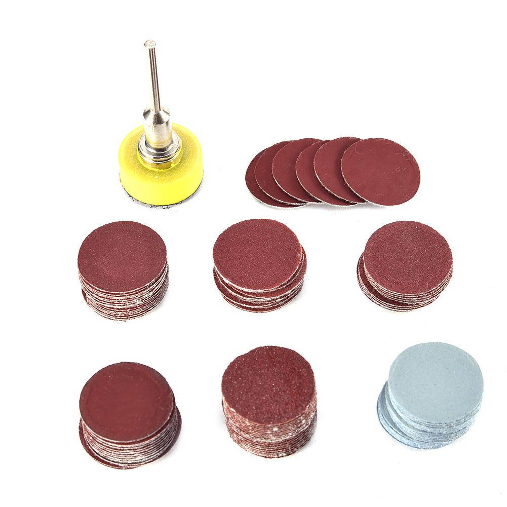 100pcs Sander Disc Sanding Polishing Paper Sandpaper For Polishing Cleaning Tools 1/8 Inch Handle Abrasive Tools For Sander Grit