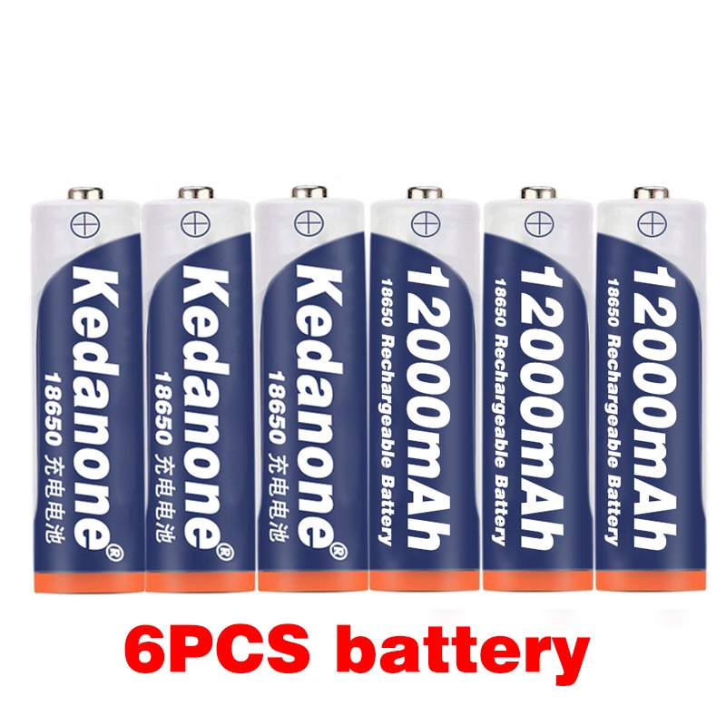 18650 Battery Rechargeable Battery 3.7V 18650 12000mAh Capacity Li-ion Rechargeable Battery For Flashlight Torch Battery