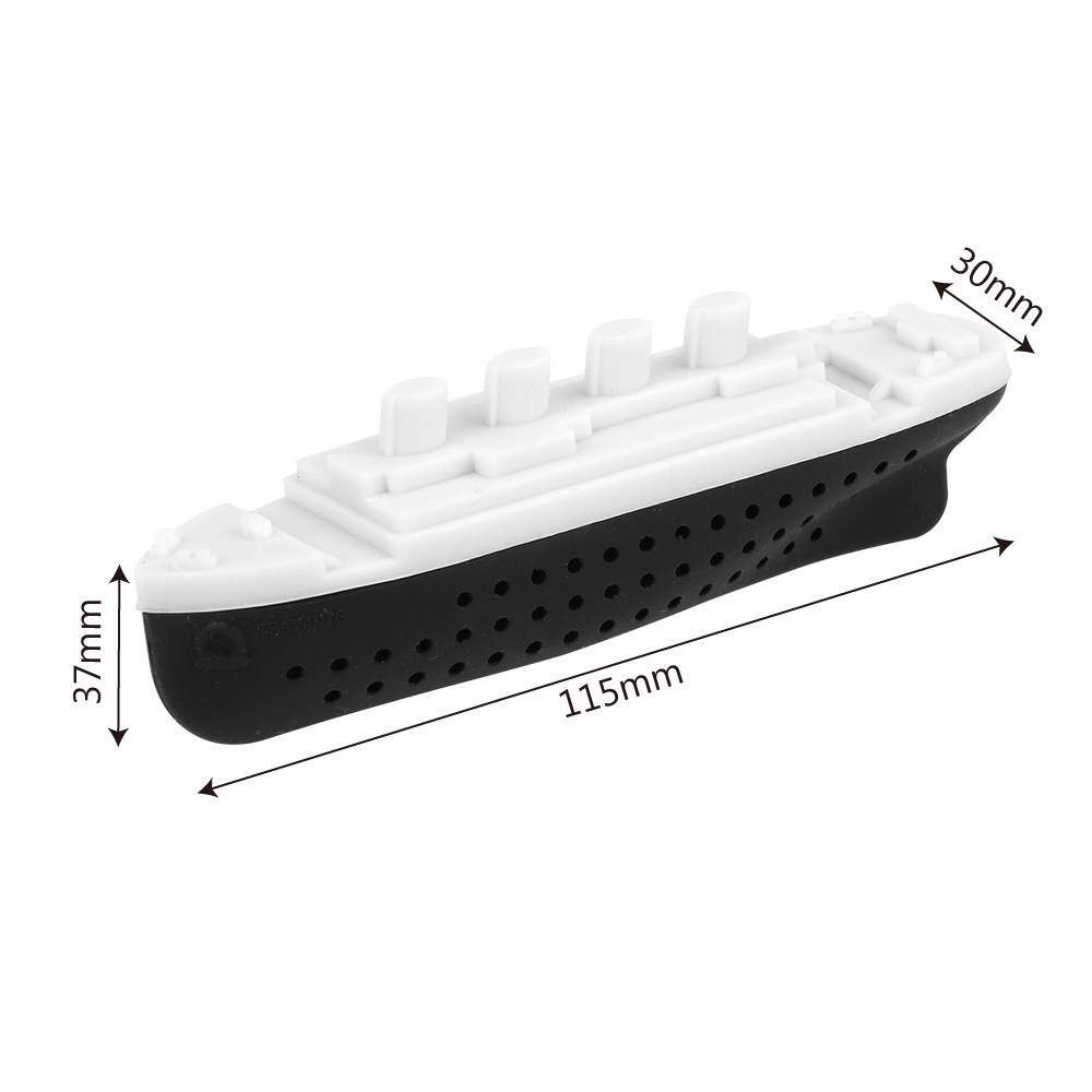 Te si skib stil titanisk form te infuser urte filter diffuser teware tomme silikone teposer