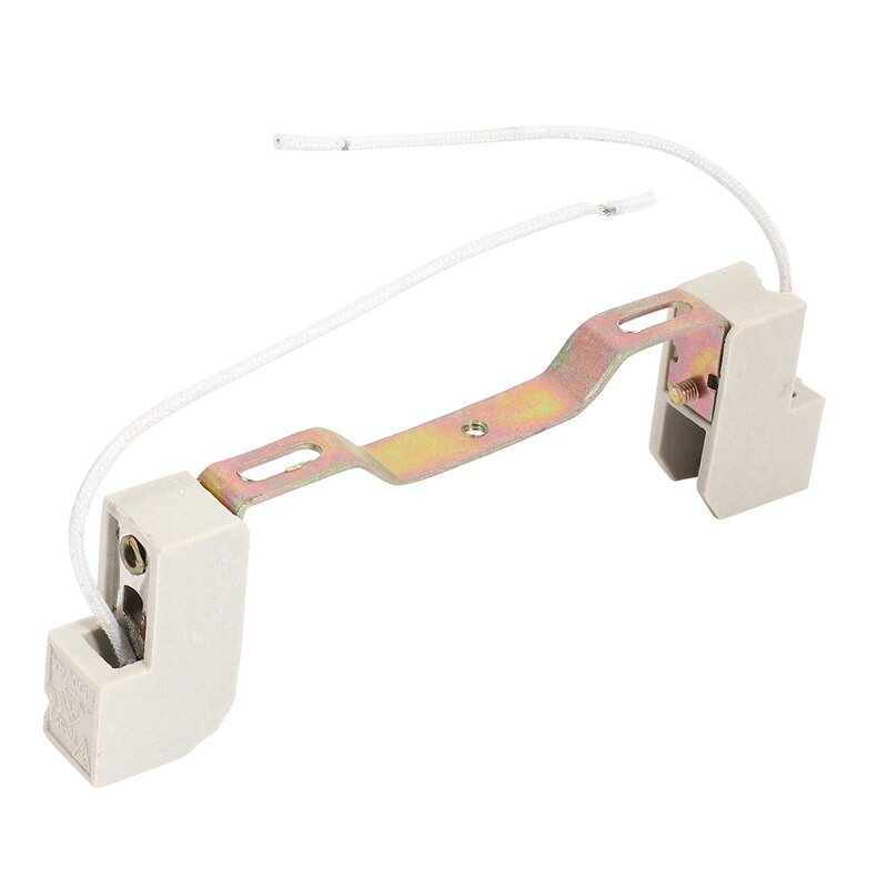 2X R7S Bulb Socket Lamp Holder Connector Metal Ceramics Handle For Flood Light, 118Mm