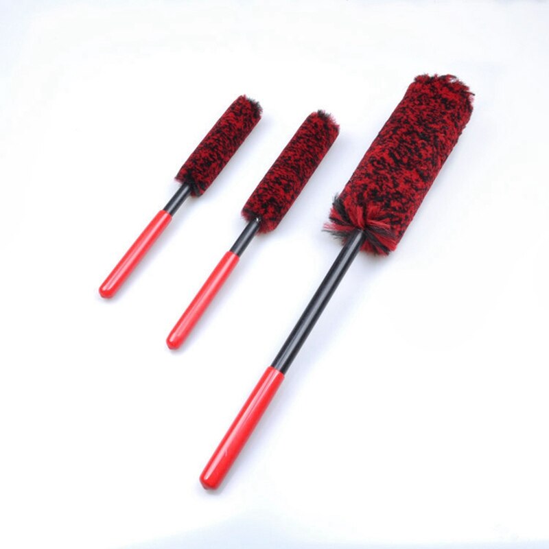 3Pcs Microfiber Wheel Wand Car Detailing Brush Rim Brush for Cleaning Wheels, Rims, Exhaust Tips,Motorcycles,Bicycles