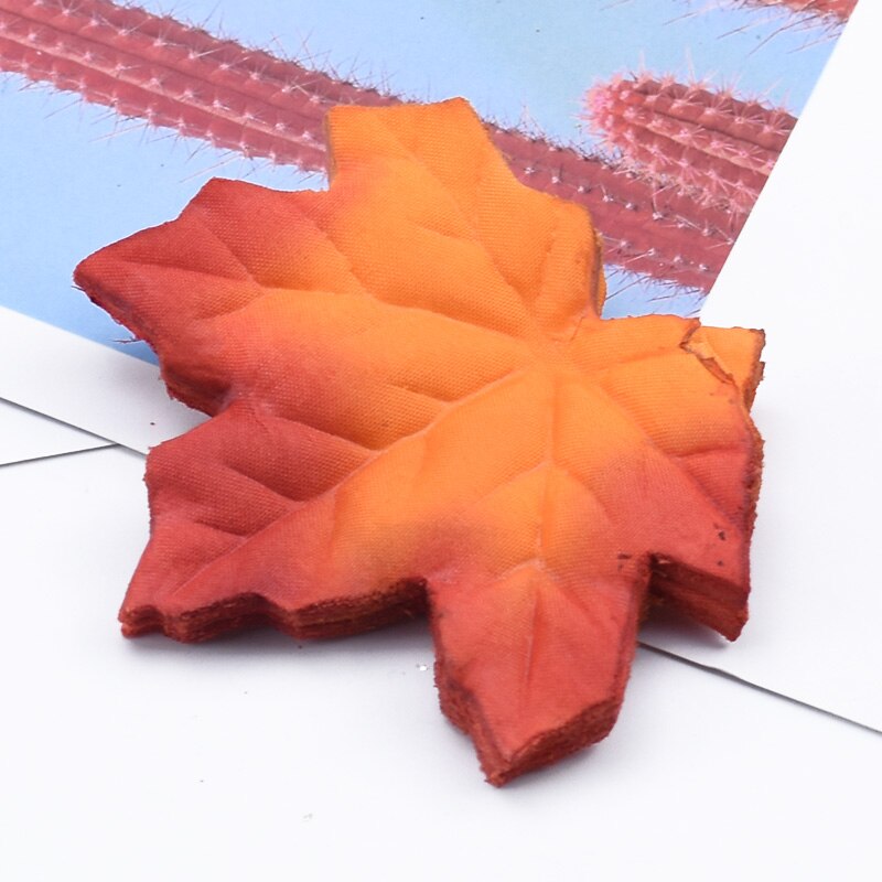 100 st silkeblad scrapbooking jul lönnlöv heminredning bröllop brosch brud tillbehör clearance konstgjorda växter: 7