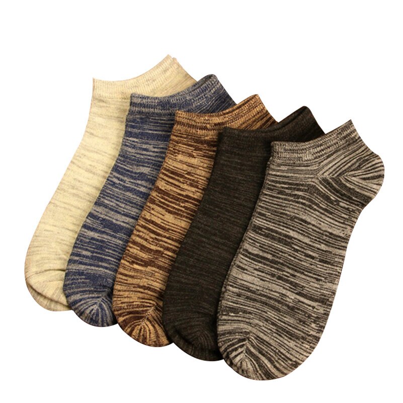 Chaussettes Décontractées pour Hommes, Classiques, d'Affaires, , Respirantes, en Coton, 5 paires = 10 Pièces: P