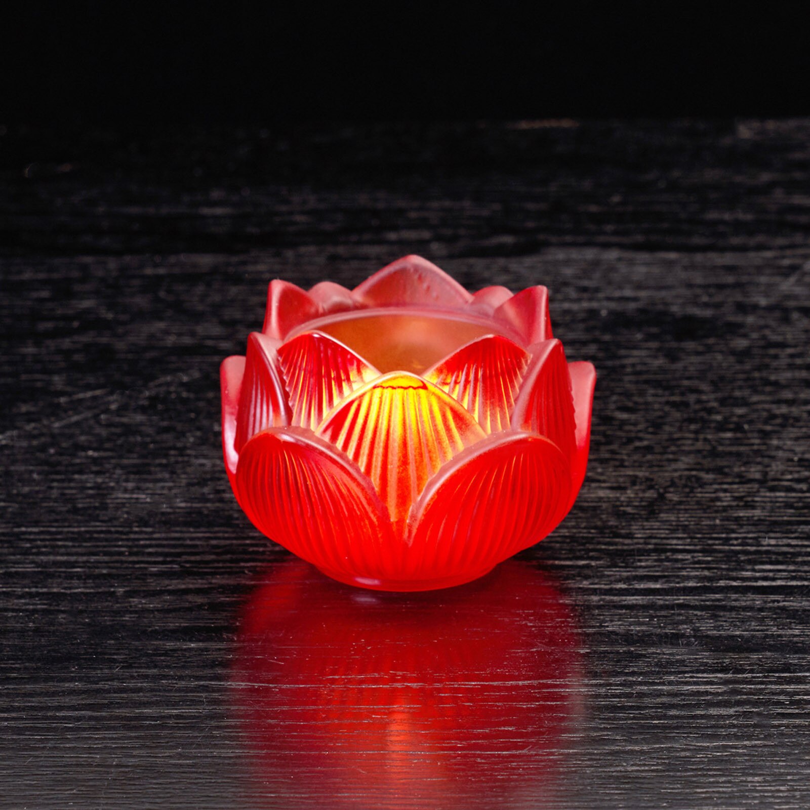 * 8 farver krystal lotusblomst lysestage свічки на батарейках buddhist lysestage lys aromaterapi lys til fødselsdag: Rød