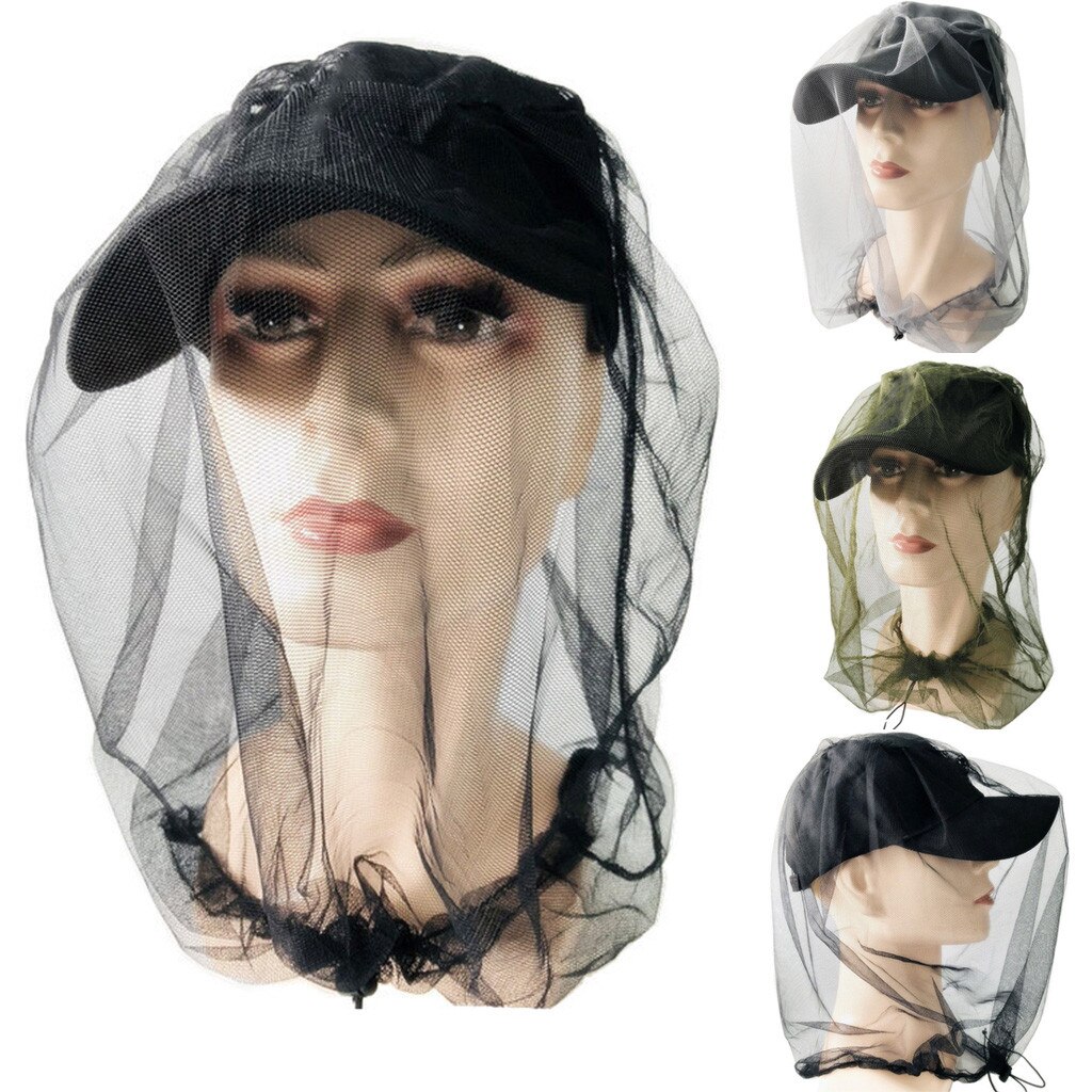 Unisex Outdoor Mosquito Yarn Cap Men Women Safari Hat Net Mesh Protection From Insect Bee Mosquito Gnats Clothes Accessories