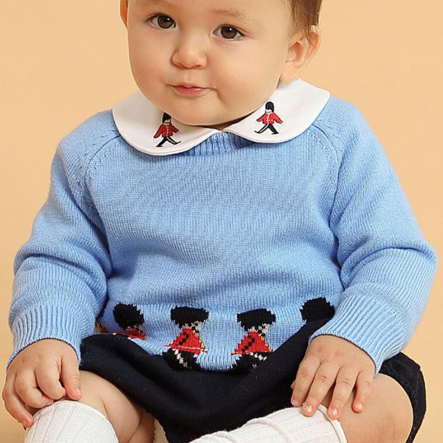 Neue Spanisch Kinder wolle karton Gestrickte Pullover Baby jungen Pullover Pullover Strickwaren