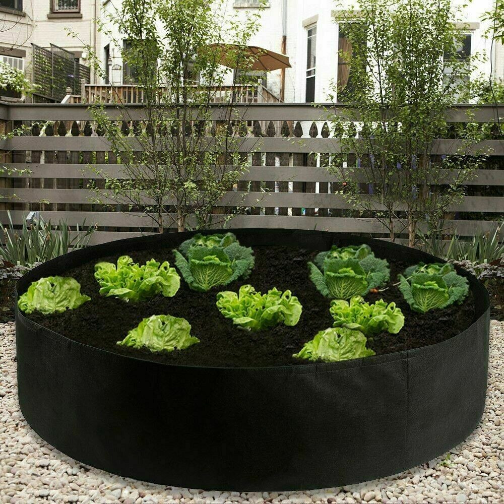 Upphöjd växtbädd trädgård blomplanterad förhöjd grönsakslåda plantering växa väska filt tyg: 90 x 30cm