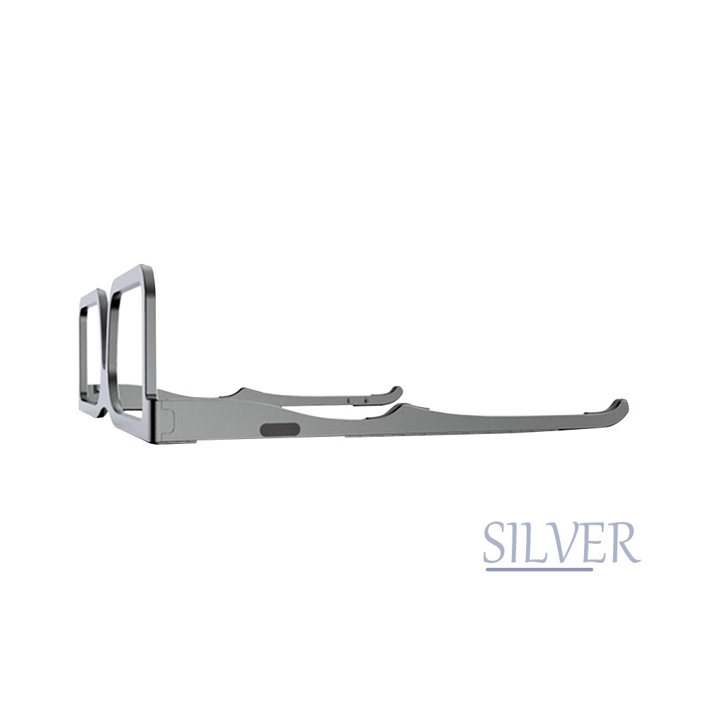Aluminum Alloy Foldable Glasses Model Laptop Mount Adjustable Laptop Holder Notebooks Cooling Stand In Stock: Silver