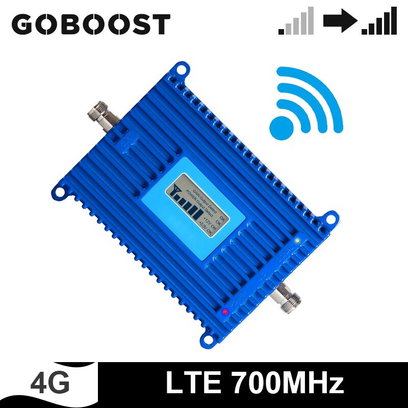 GOBOOST ALC Signal Booster 4G LTE 700 MHz Cellular Verstärker Gain 70dB Band 28 Handy Netzwerk Repeater