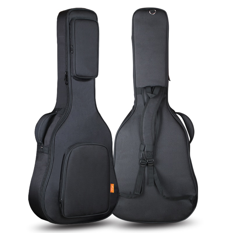 40/41 zoll Wasserdichte Stoff Akustische Gitarre Tasche Rucksack 10mm Baumwolle Doppel Schulter Gurte Gepolstert Weichen fallen