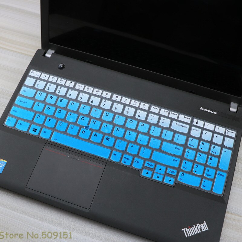Silicone Laptop Keyboard Cover Protector Skin For Lenovo ThinkPad E15 Gen 2 L15 P15 P15V T15 P53 P15S Notebook: Gradual blue