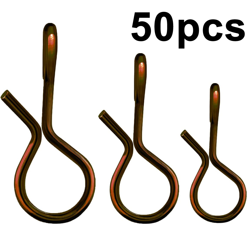 Eupheng 50pcs Fly Fishing Snap Quick Change Stainless Steel Fly No Knot Snap Connector Tying Tools Accessories