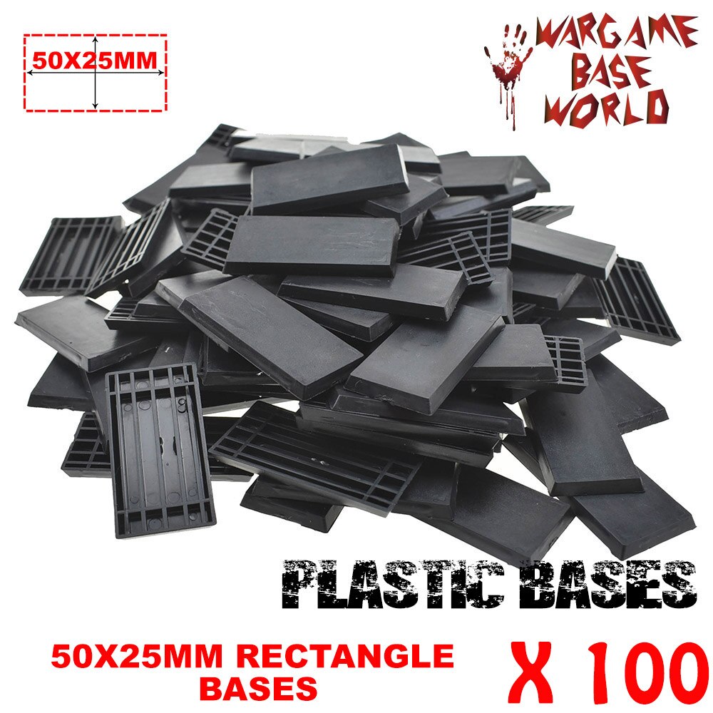 Plastic bases van 100 stks 50x25mm Rechthoekige bases grote