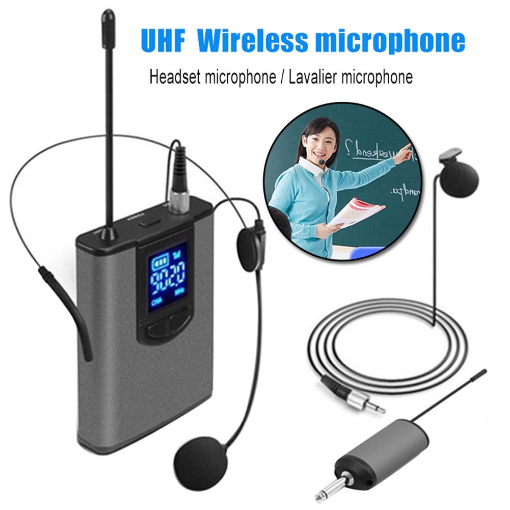 Draagbare Revers/Headset Microfoon UHF Draadloze Teach Microfoon Ontvanger Zender