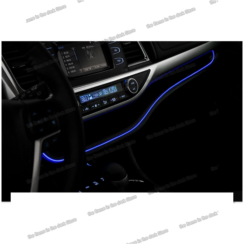 Lsrtw2017 Blauw Kleur Led Auto Dashboard Sfeer Licht Voor Toyota Highlander Accessoires