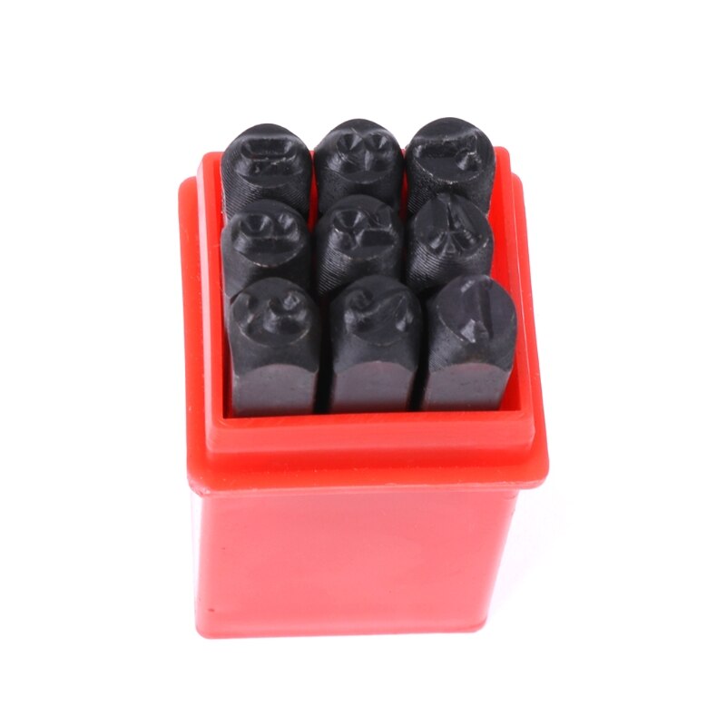 1 Set Numbers Steel Metal Die Leather Stamp Punch Tool Case Kit Craft 3/4/5mm K43D