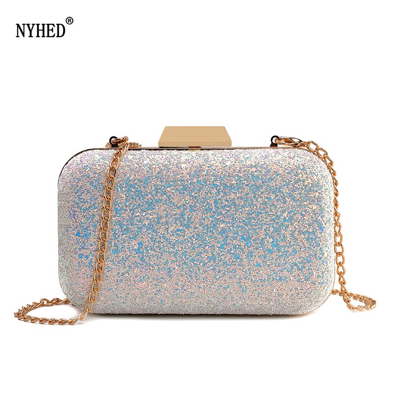 NYHED Women Wedding Ceremony Clutches Marriage Party Evening Chains Handbag Dinner Bag