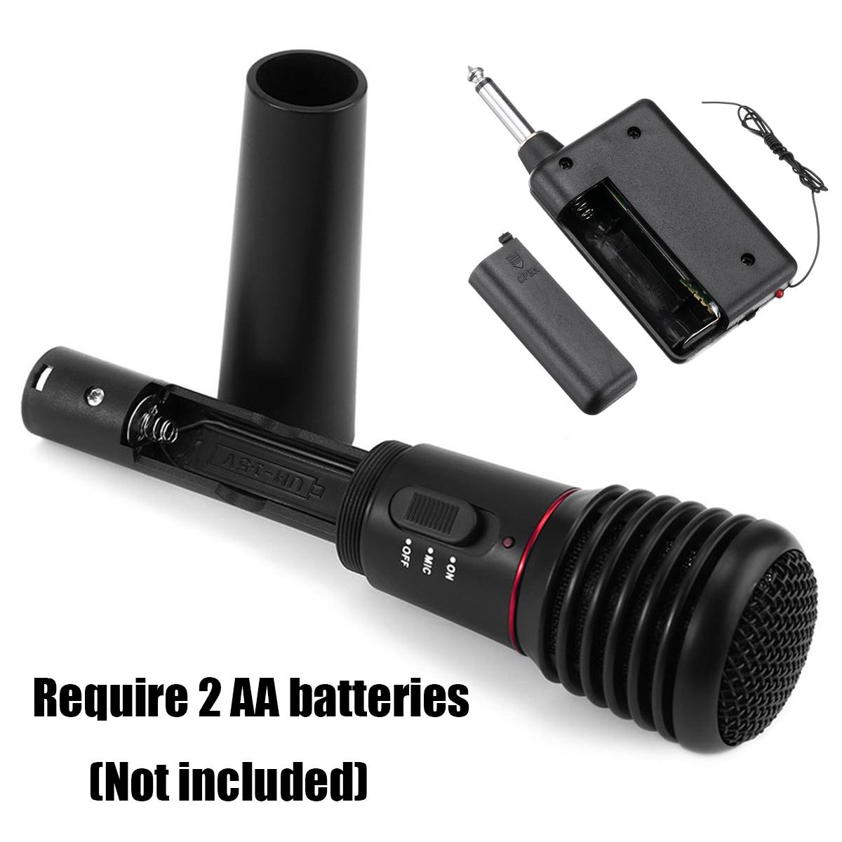 2 in 1 Handheld Wireless Microphone Wired Karaoke Microphone Speaker Player Singing Recorder Microphone for Vocals