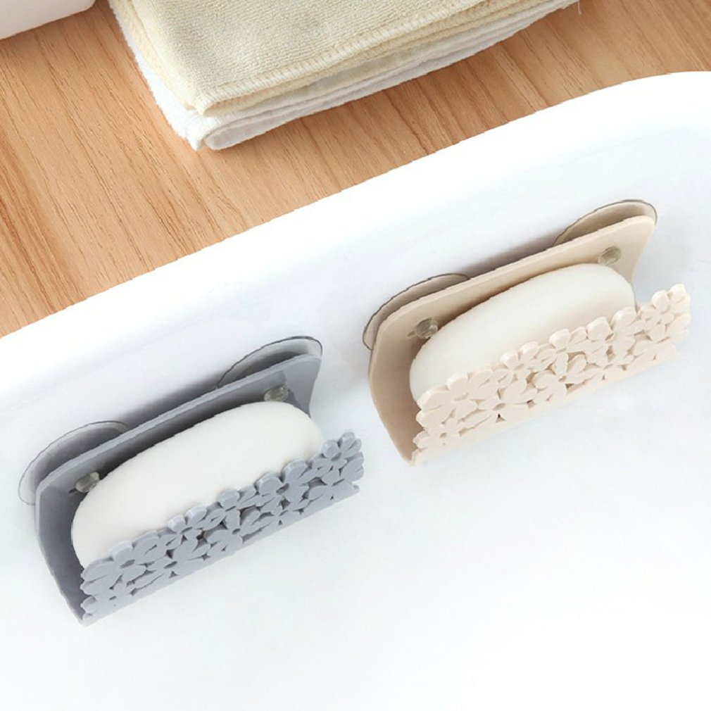 Bathroom soap rack sink hollow shelf kitchen scouring pad drain rack Home suction cup storage rack without drilling