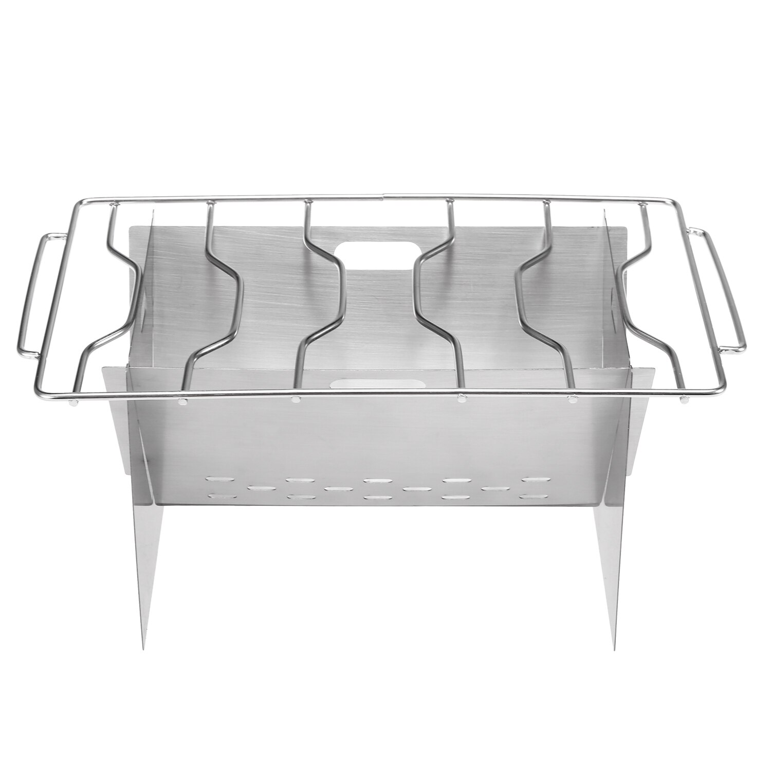 Lixada Multifunctionele Camping Houtkachel Outdoor Draagbare Vouwen Roestvrij Staal Bbq Kachel Balg Picknick Backpacken Koken