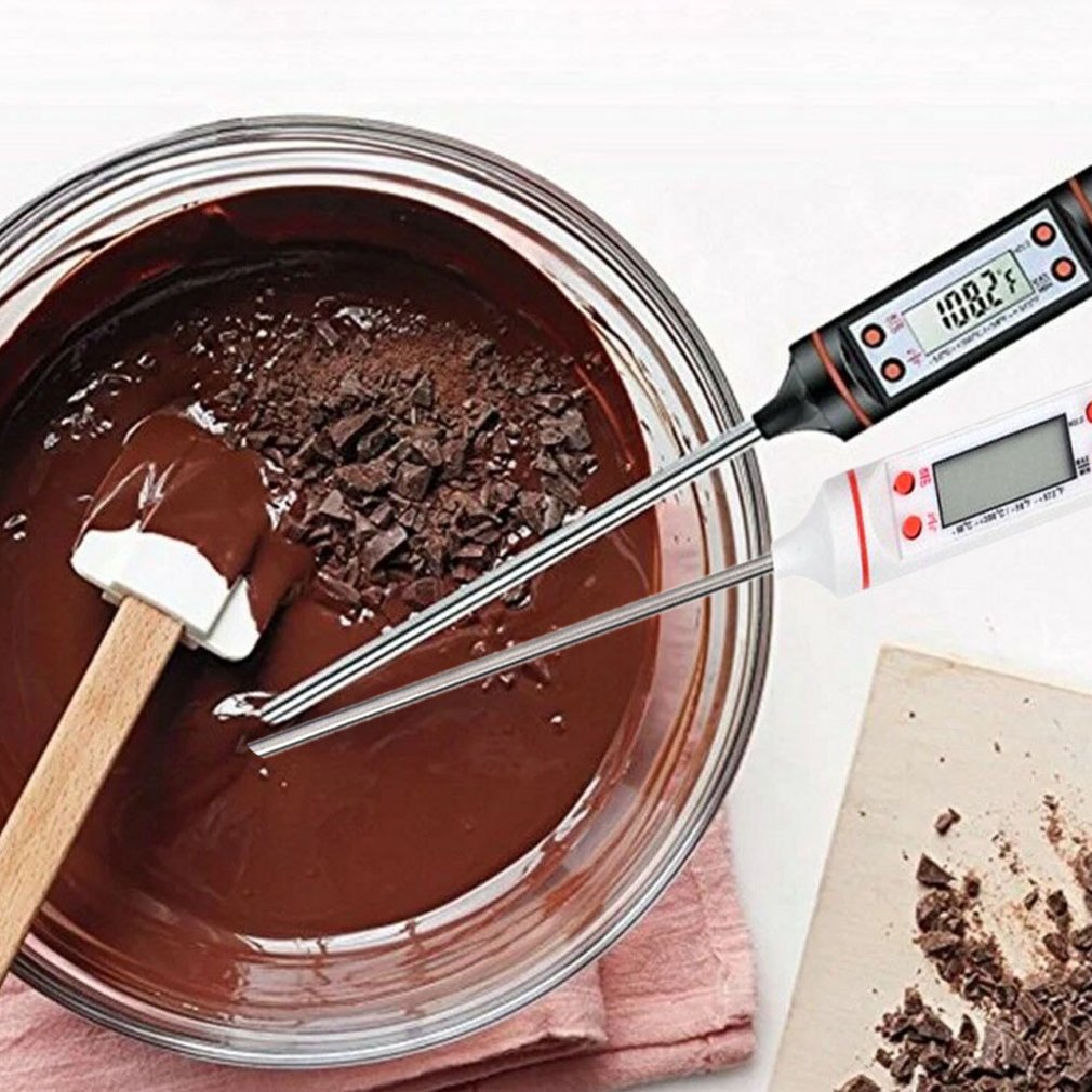 Digital Cooking Foods Termometer of Meat FOR Kitchen Probe Milk Water Liquid Oil Forum Digital thermometer without battery