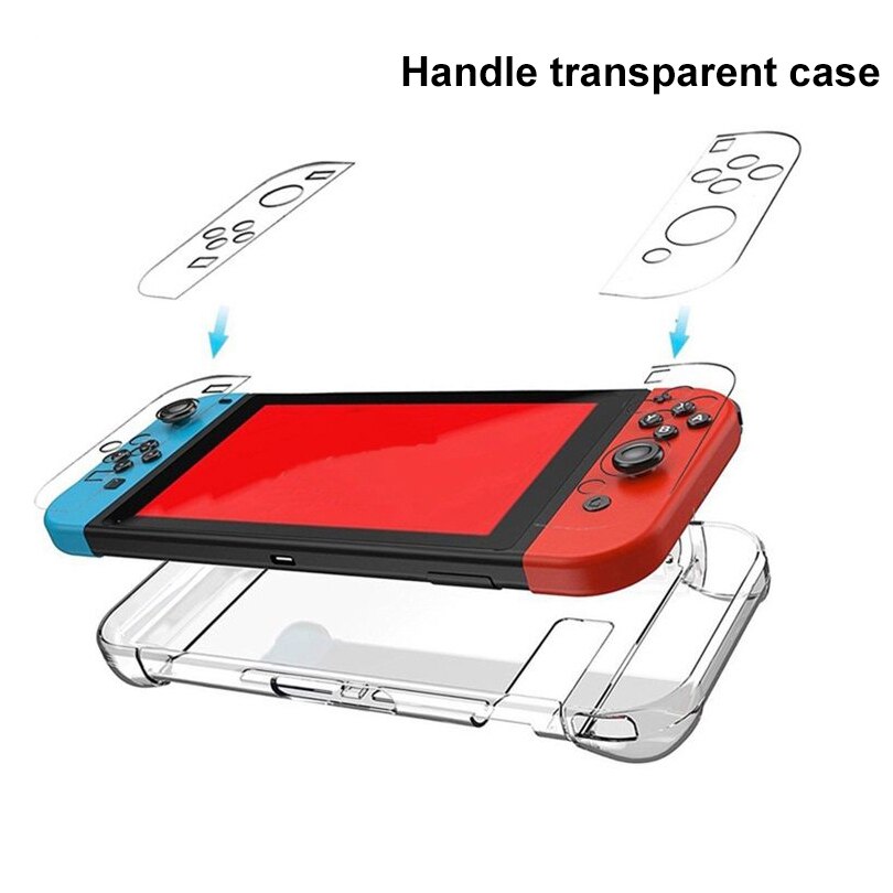 For Nintend Switch NS Console Carrying Storage Bag Tempered Glass Screen Protector Shell + Silicone Case for Joy-Con Accessories